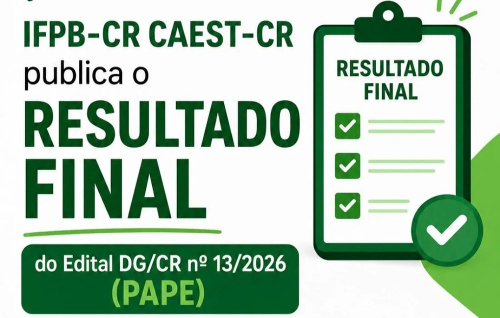 Resultado Final de selecionados para o PAPE é divulgado