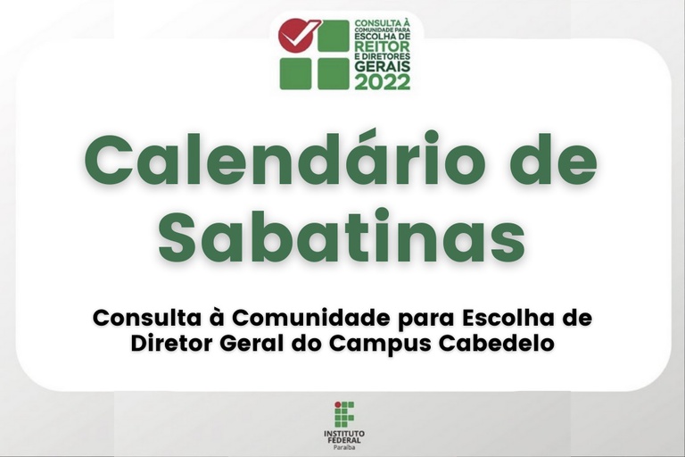 Calendário de Sabatinas