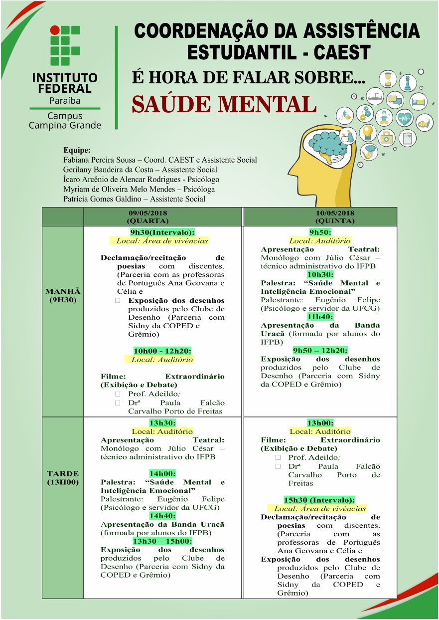 É hora de falar sobre...  saúde mental 