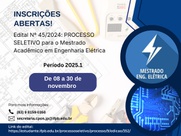 Os interessados podem se inscrever no período de 08 a 30 de novembro