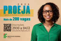 Inscrições acontecem até o dia 4 de dezembro de forma presencial em 05 unidades do IFPB. Todos os cursos são gratuitos 