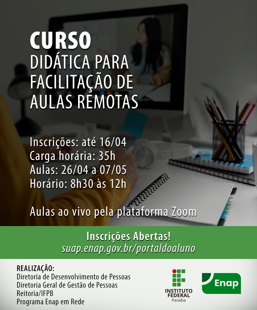 Curso de Didática para Facilitação de Aulas Remotas