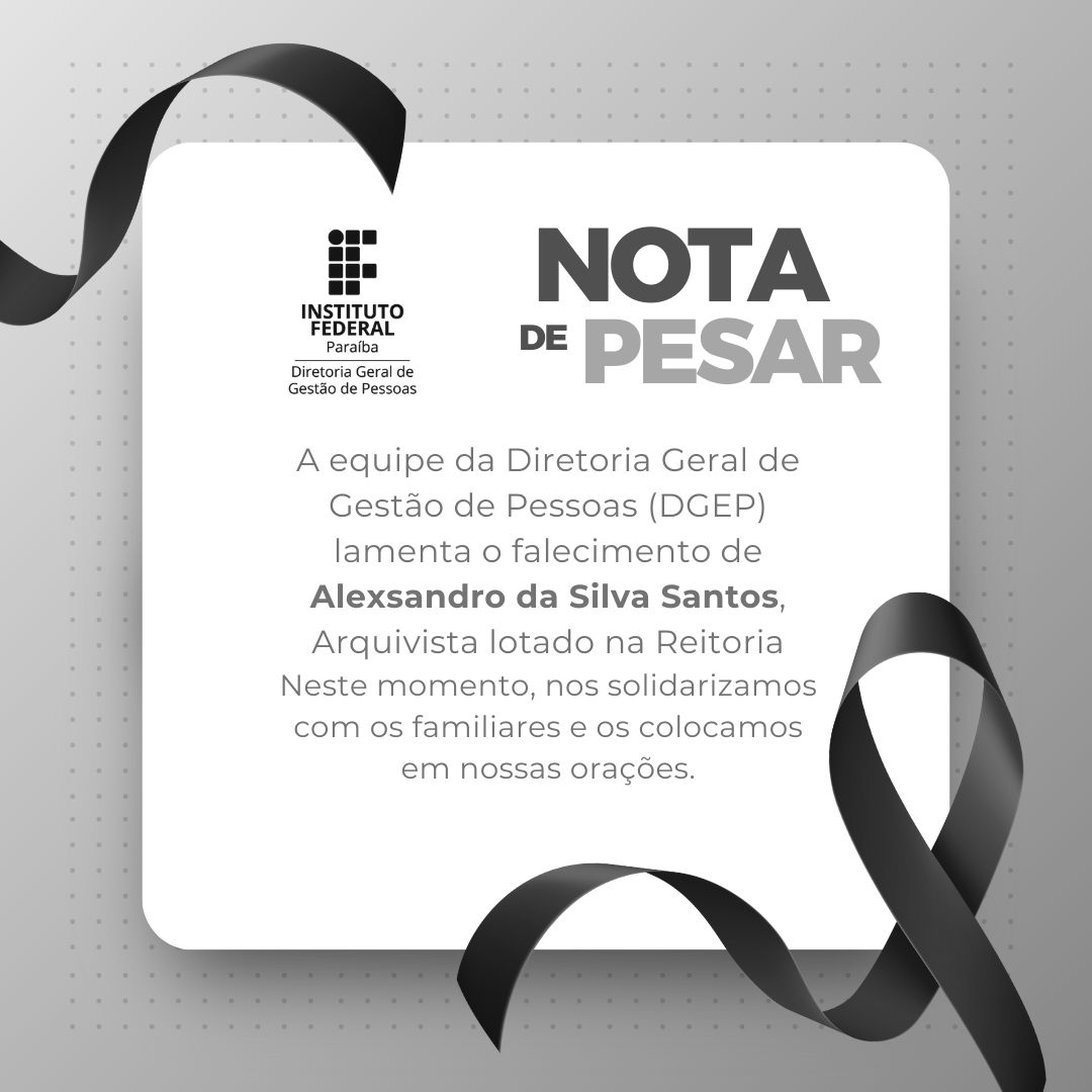 Nota de pesar Alexsandro Santos